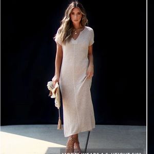 VICI Heat Things Up Crochet Knit Maxi Dress- beachy knit dress also fall vibes